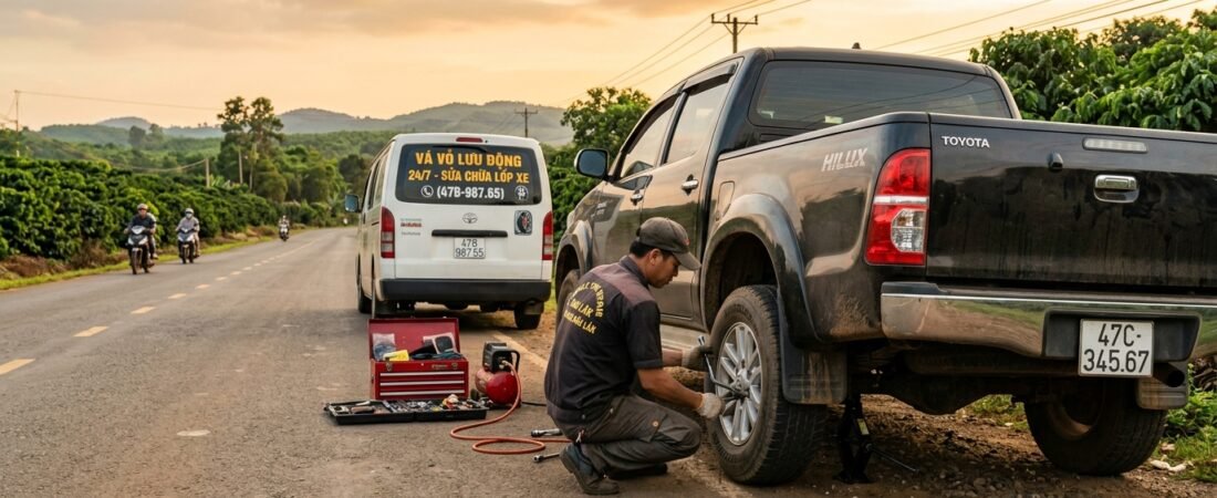 Vá lốp lưu động tại Đắk Lắk – Gọi ngay 0814.033.033