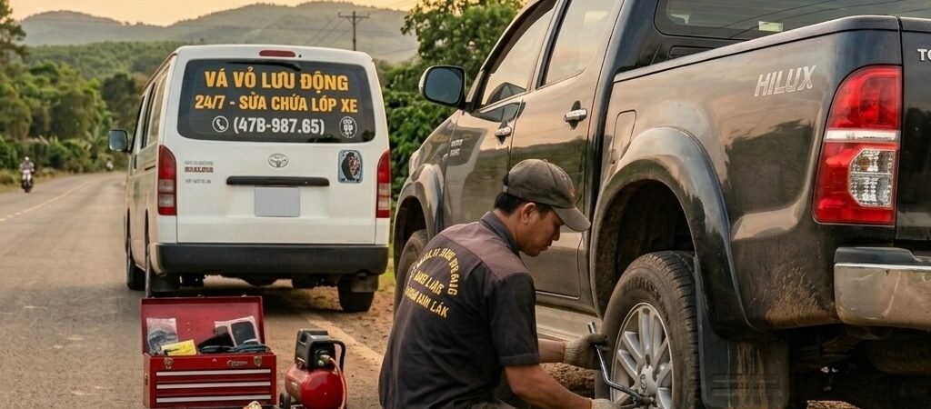 Vá lốp lưu động tại Đắk Lắk – Gọi ngay 0814.033.033